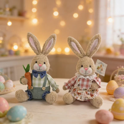Decorazione di peluche a forma di coniglietto pasquale seduto - image 3