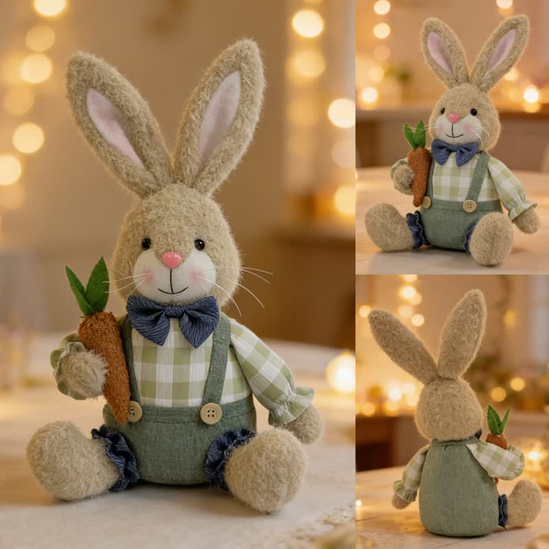 Decorazione di peluche a forma di coniglietto pasquale seduto - image 10