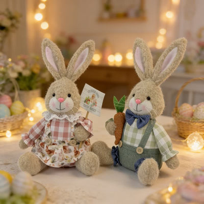 Decorazione di peluche a forma di coniglietto pasquale seduto - image 4