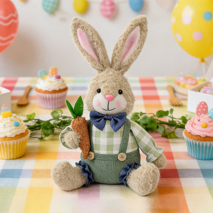 Decorazione di peluche a forma di coniglietto pasquale seduto - Coniglio maschio - 32cm - image 6