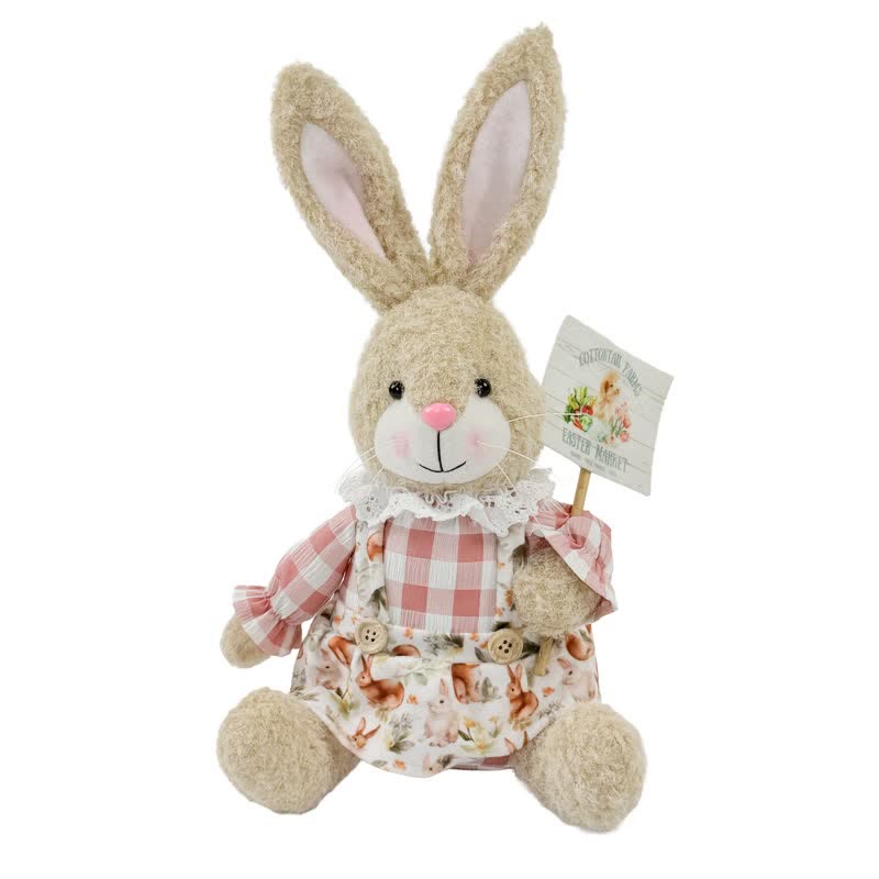 Decorazione di peluche a forma di coniglietto pasquale seduto - image 16