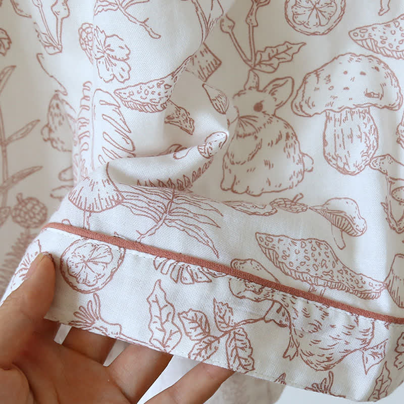 Pigiama in garza di cotone Refresh Bunny Forest - image 8