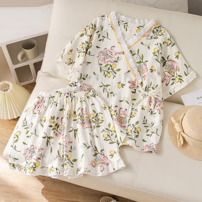 Pigiama in garza di cotone Lemon & Bunny - image 4