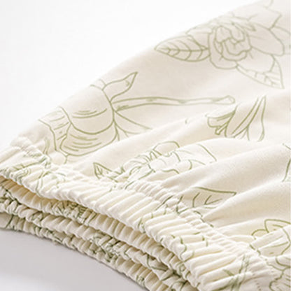 Homewear a maniche lunghe in due pezzi in cotone floreale - image 3