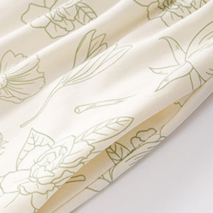 Homewear a maniche lunghe in due pezzi in cotone floreale - image 6