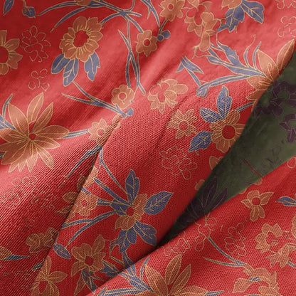 Accappatoio vintage in cotone jacquard con motivo floreale rustico - image 6
