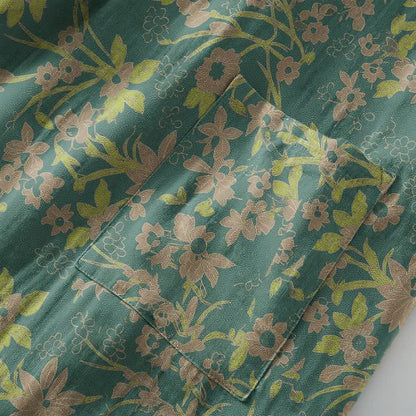 Accappatoio vintage in cotone jacquard con motivo floreale rustico - image 13