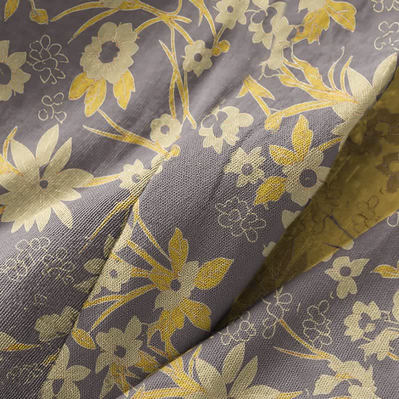 Accappatoio vintage in cotone jacquard con motivo floreale rustico - image 27