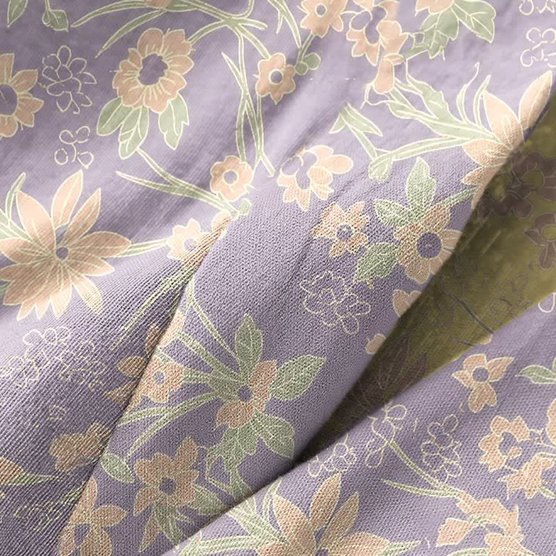 Accappatoio vintage in cotone jacquard con motivo floreale rustico - image 19