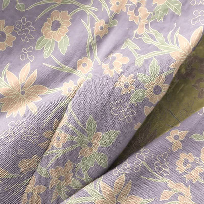 Accappatoio vintage in cotone jacquard con motivo floreale rustico - image 19