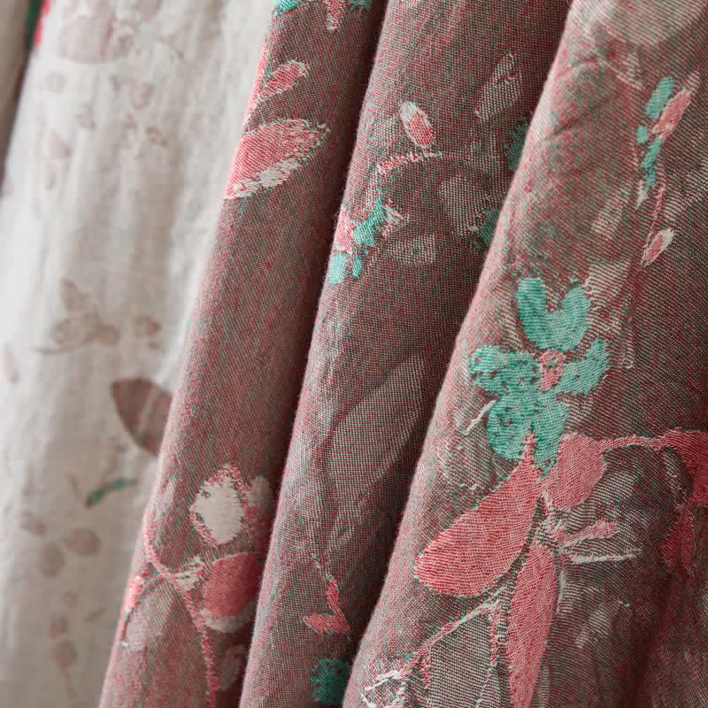 Kimono vintage in garza di cotone floreale - image 6
