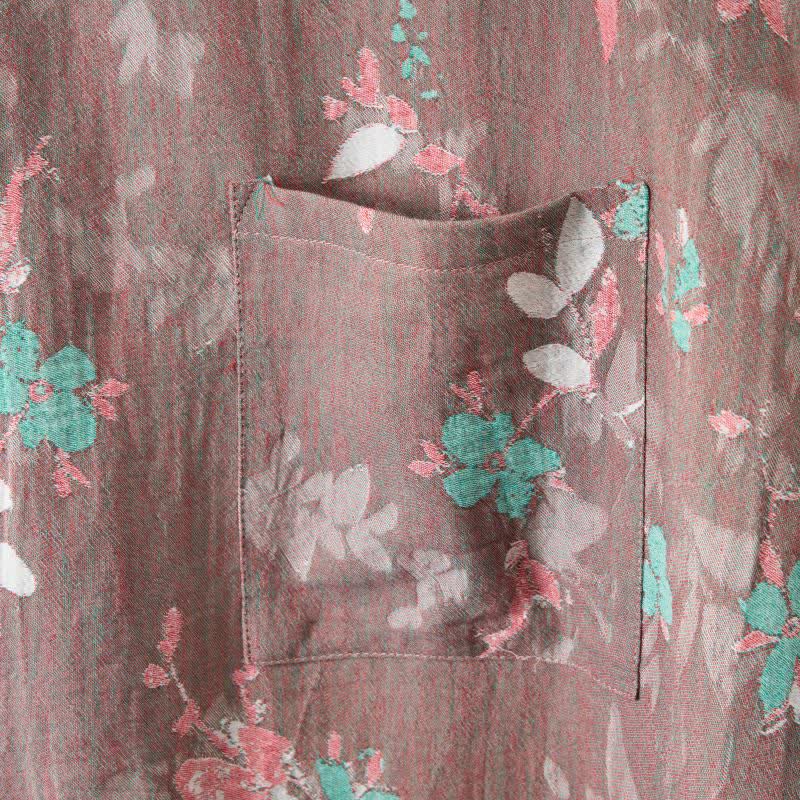 Kimono vintage in garza di cotone floreale - image 5