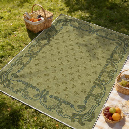 Tappeto pieghevole antiscivolo con motivo floreale romantico - 95" x 119" - image 0
