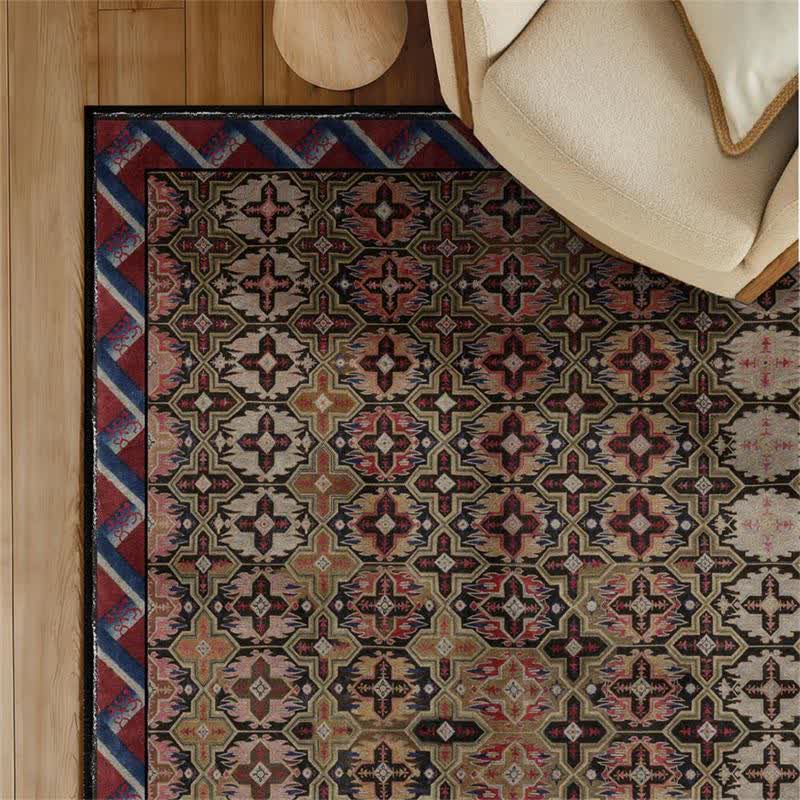 Tappeto vintage persiano geometrico antiscivolo - image 3