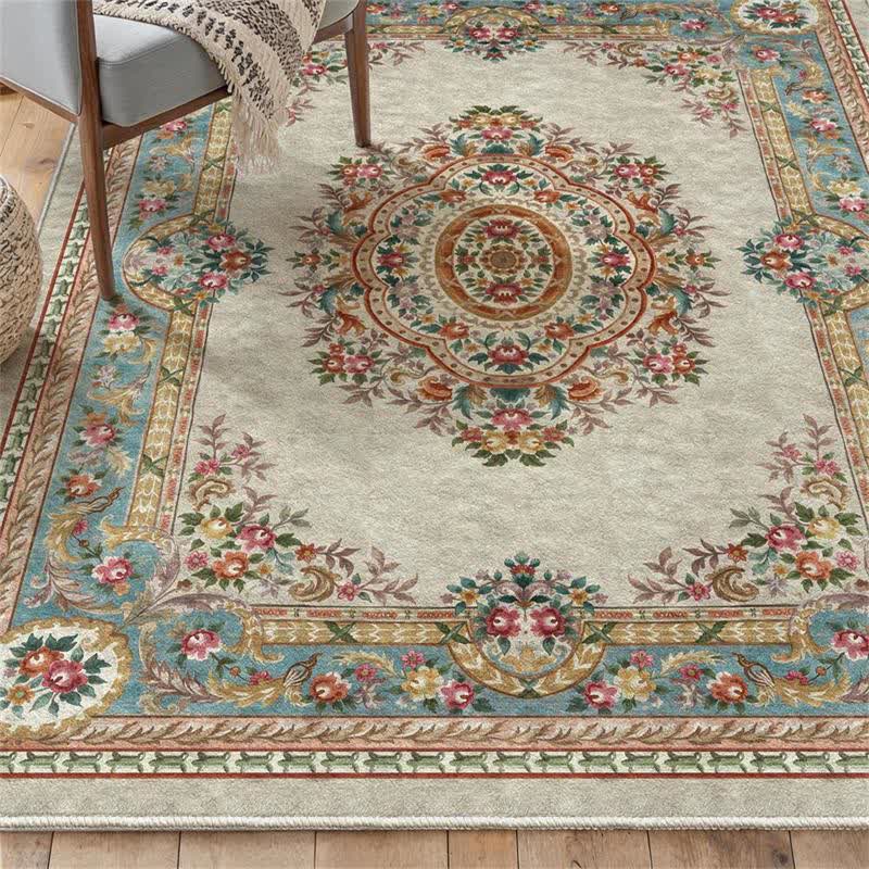 Elegante tappeto floreale in stile castello francese - image 3