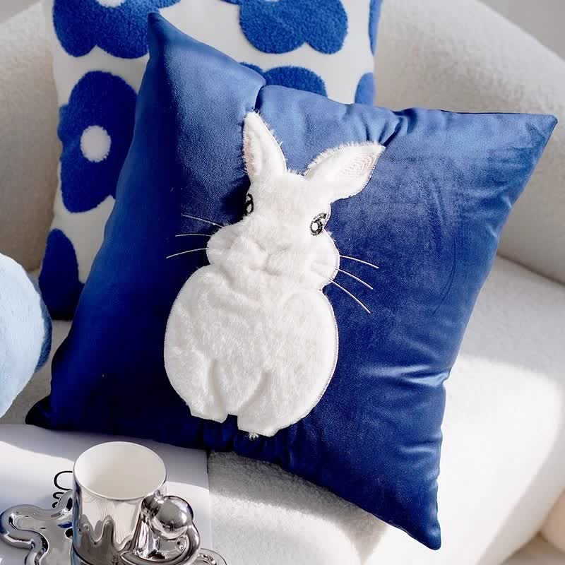 Federa per cuscino con coniglietto carino - Imbottitura per cuscino - 50cm x 50cm - image 0