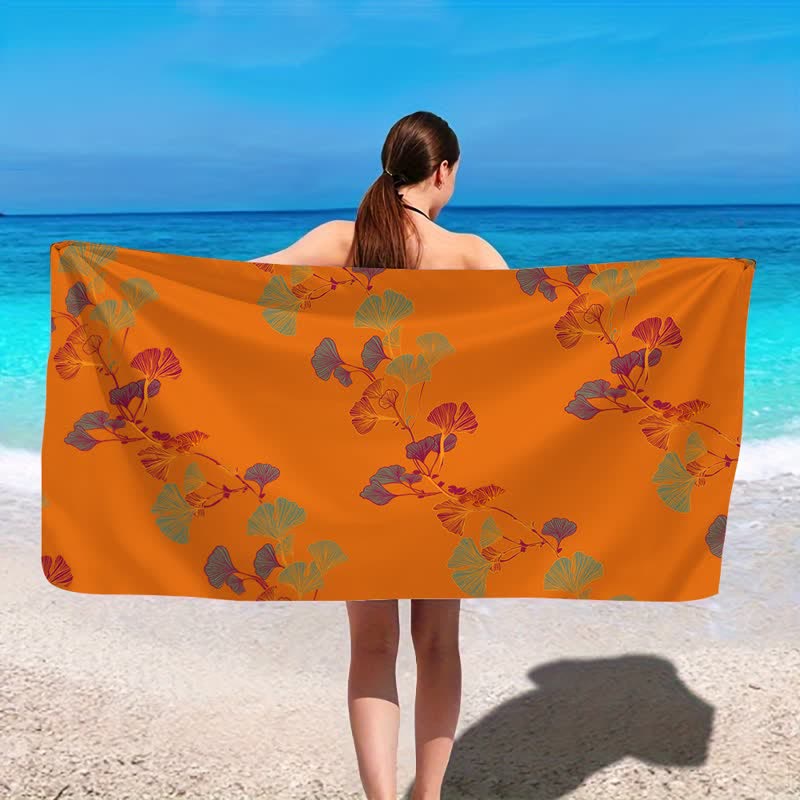 Telo mare con foglie di Ginkgo naturale - image 31