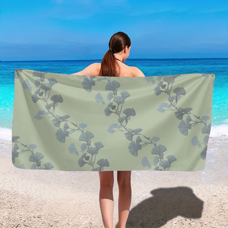 Telo mare con foglie di Ginkgo naturale - image 2