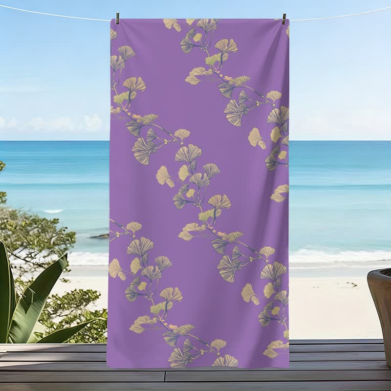 Telo mare con foglie di Ginkgo naturale - image 35