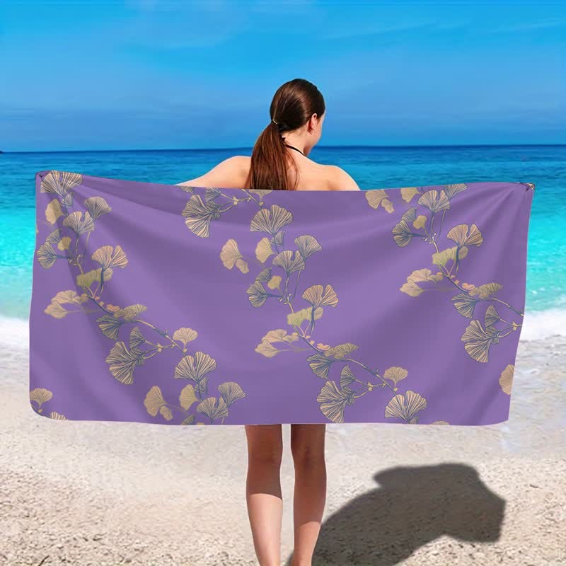 Telo mare con foglie di Ginkgo naturale - image 34