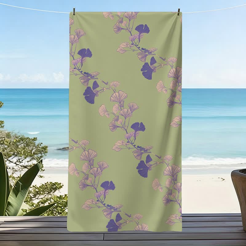 Telo mare con foglie di Ginkgo naturale - image 38