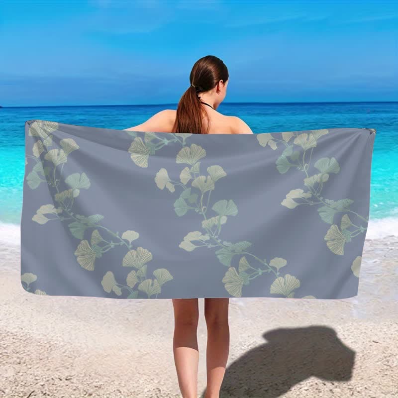 Telo mare con foglie di Ginkgo naturale - image 7