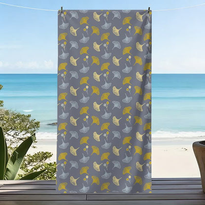 Telo mare botanico con foglie di ginkgo - image 15