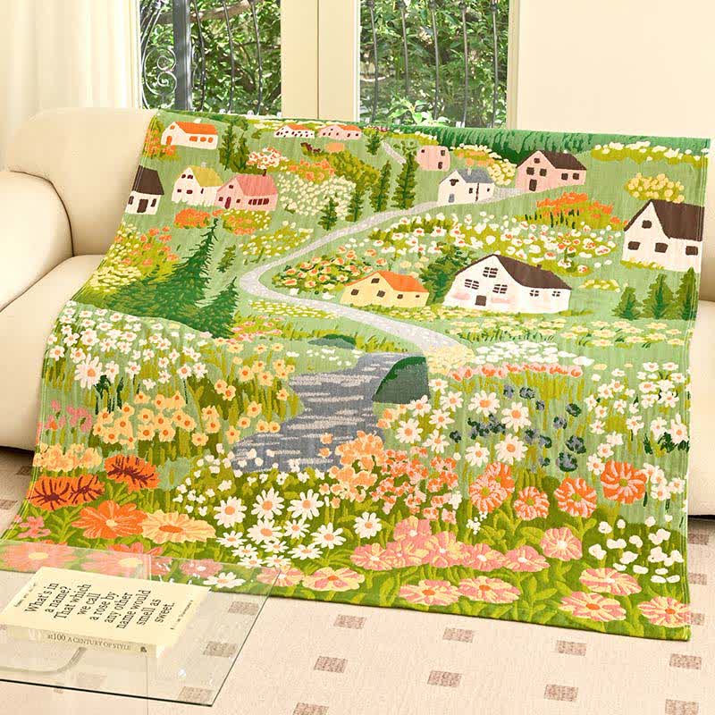 Coperta in puro cotone del villaggio delle fiabe - image 2