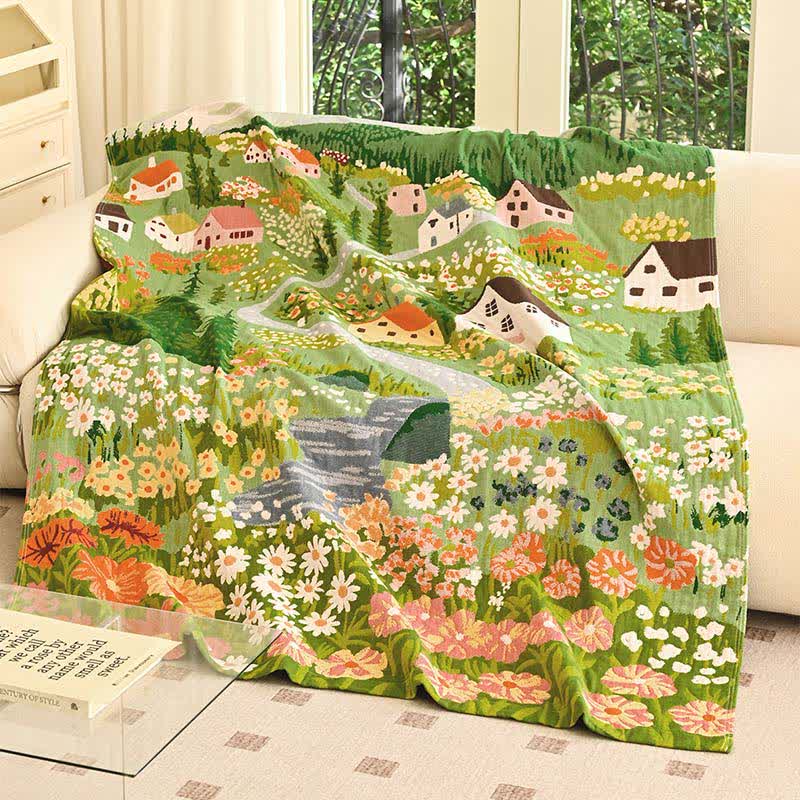 Coperta in puro cotone del villaggio delle fiabe - image 3