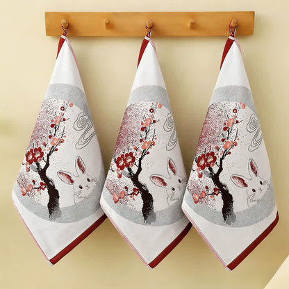 Set di 3 strofinacci da cucina in garza di cotone Eastern Bunny - image 6