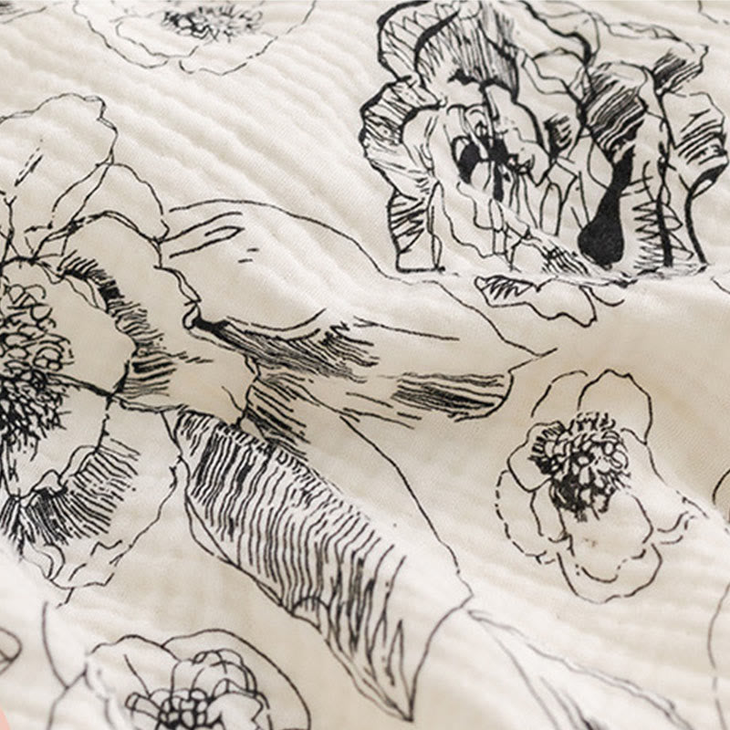Camicia da notte in cotone con stampa floreale Artistic Print - image 8