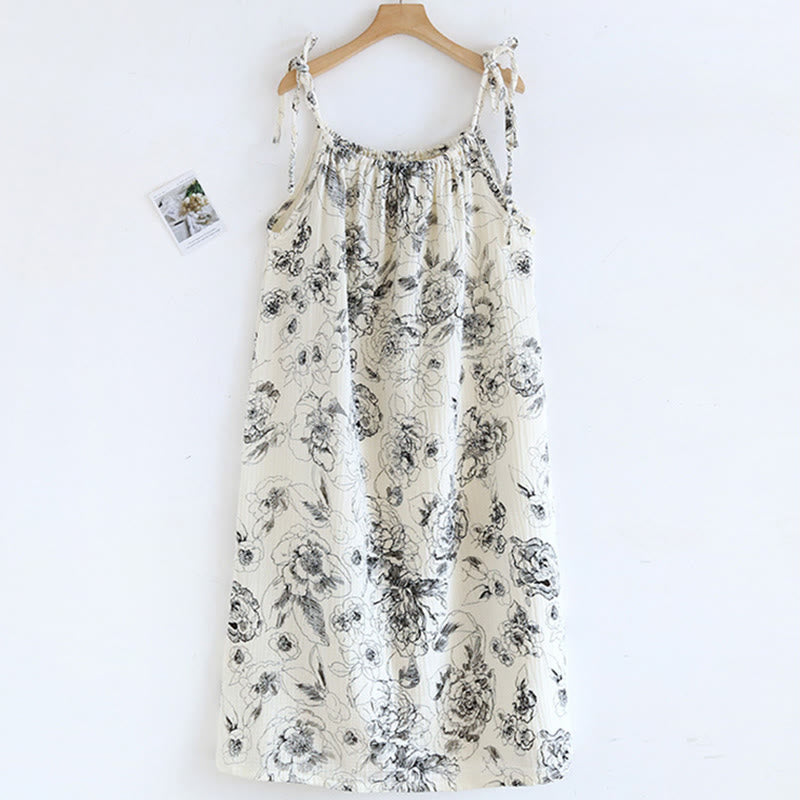 Camicia da notte in cotone con stampa floreale Artistic Print - image 2