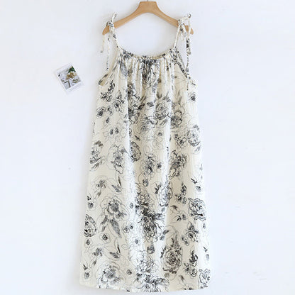 Camicia da notte in cotone con stampa floreale Artistic Print - image 2