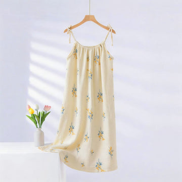 Camicia da notte a canotta floreale in stile country - Beige - 2XL - image 0