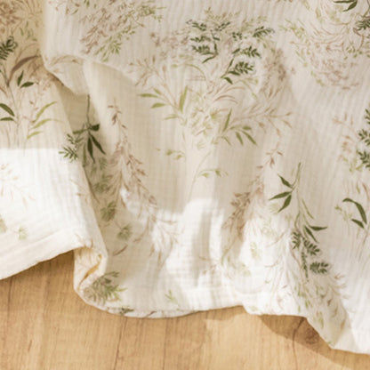 Camicia da notte in cotone con motivo a foglie fresche di campagna - image 9
