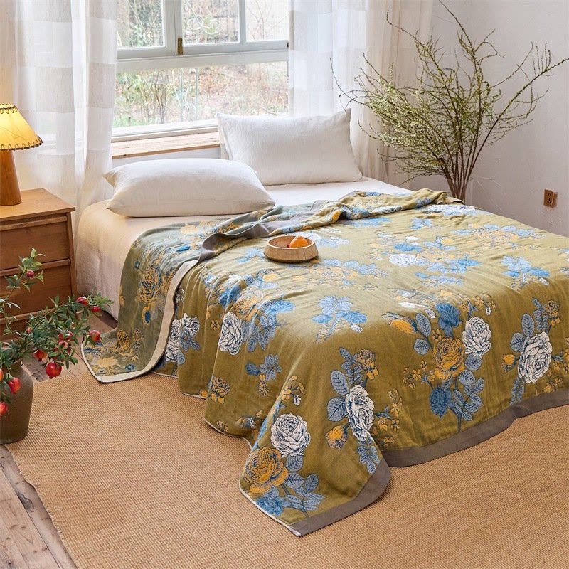 Trapunta in puro cotone jacquard con motivo a rose - image 2