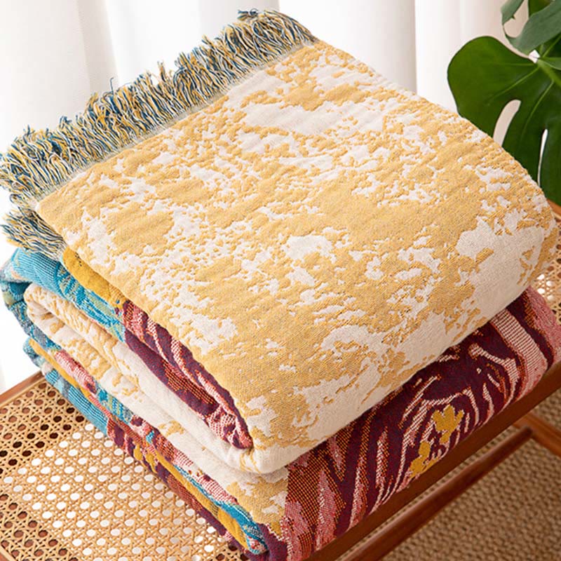 Trapunta con nappe in garza di cotone rosa - image 4