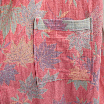Kimono in cotone a doppia garza con motivo a foglia d'acero - image 3