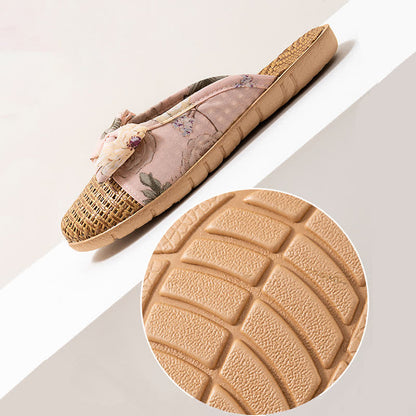Pantofole leggere in rattan con stampa floreale vintage - image 6