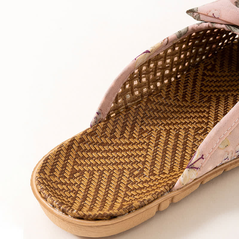 Pantofole leggere in rattan con stampa floreale vintage - image 10
