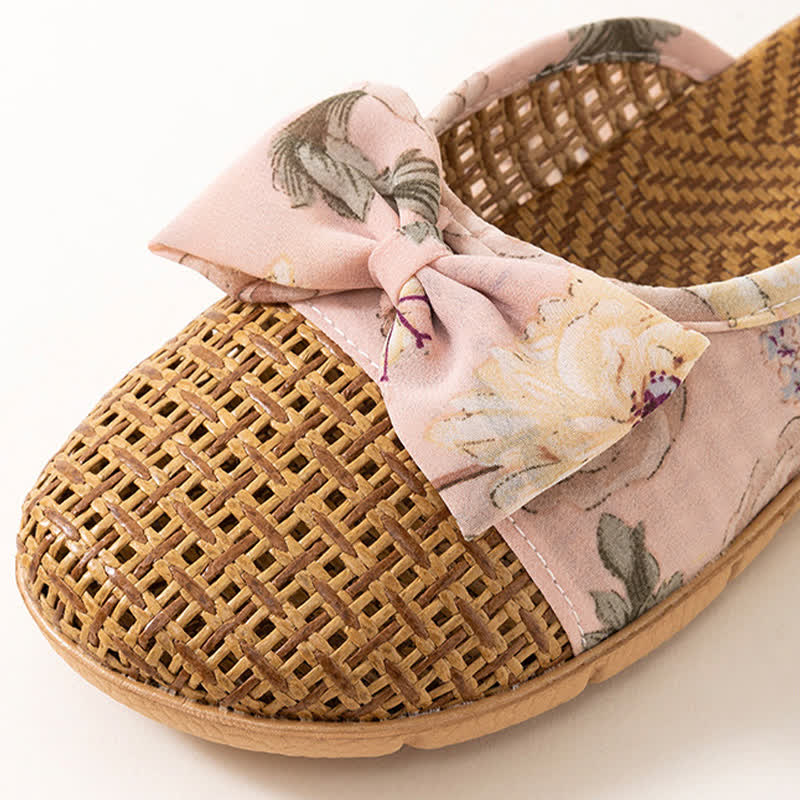 Pantofole leggere in rattan con stampa floreale vintage - image 9