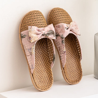 Pantofole leggere in rattan con stampa floreale vintage - Rosa - L - image 7