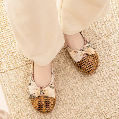 Pantofole leggere in rattan con stampa floreale vintage - image 5