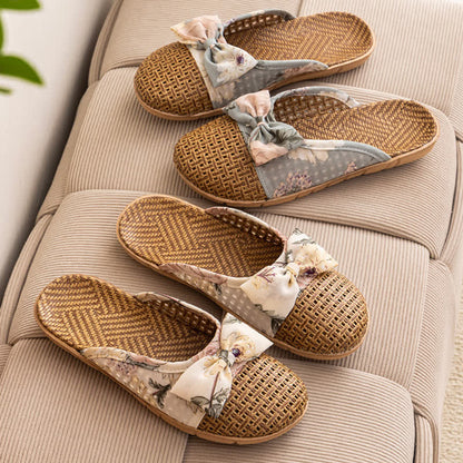 Pantofole leggere in rattan con stampa floreale vintage - image 3