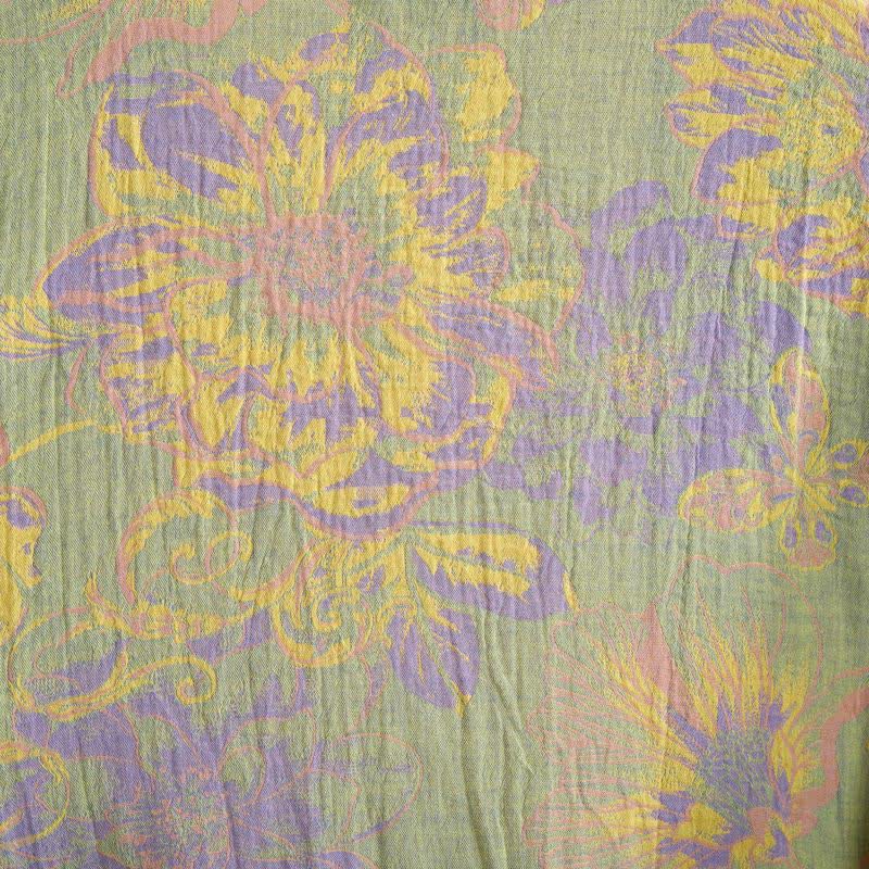 Accappatoio in cotone a maniche corte con stampa floreale artistica - image 8