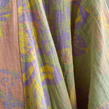 Accappatoio in cotone a maniche corte con stampa floreale artistica - image 9