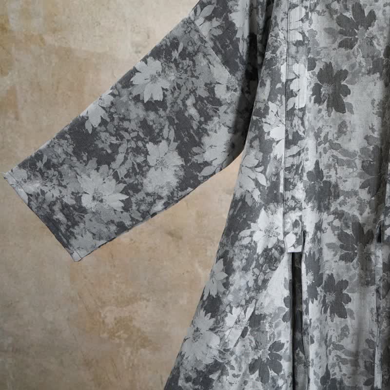 Elegante kimono floreale in garza di cotone - image 19