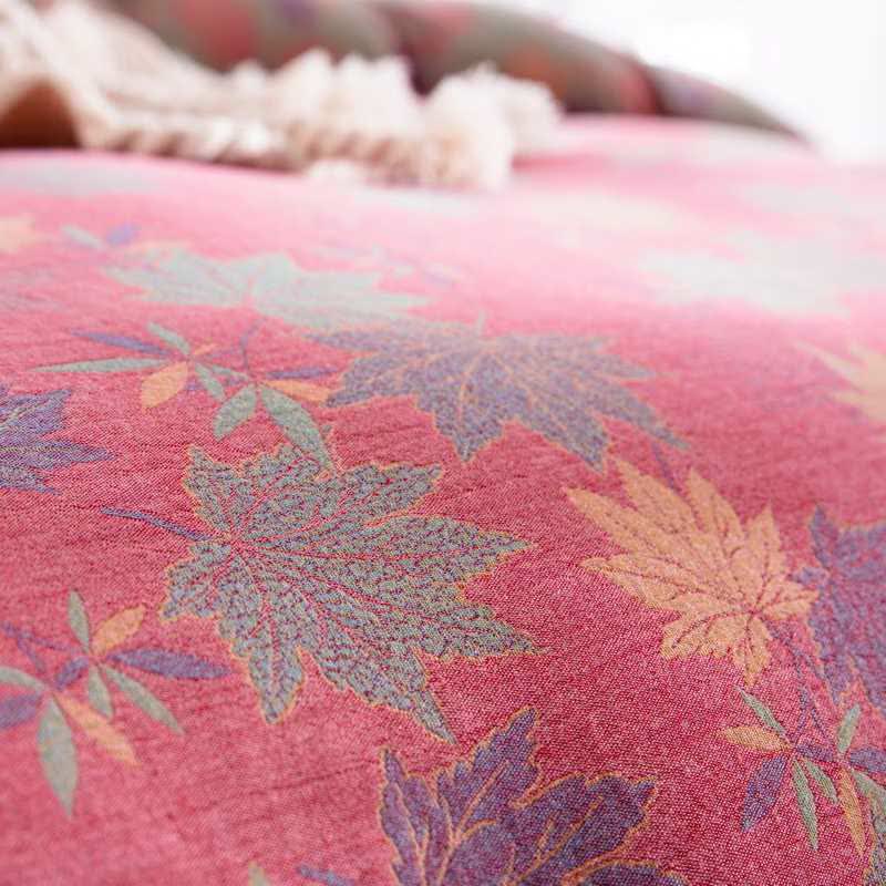 Set di biancheria da letto in cotone con motivo rustico a foglia d'acero (4 pezzi) - image 6