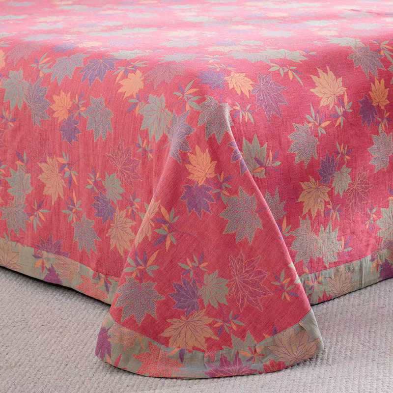 Set di biancheria da letto in cotone con motivo rustico a foglia d'acero (4 pezzi) - image 3