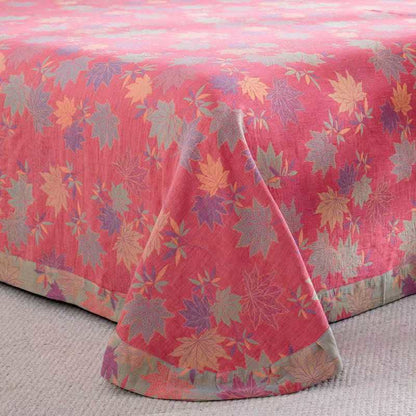 Set di biancheria da letto in cotone con motivo rustico a foglia d'acero (4 pezzi) - image 3